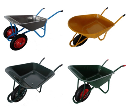 540mm Bahçe Sepeti Aletleri 150kg 6 Cu Ft Çelik Çerçeveli El Arabası 0
