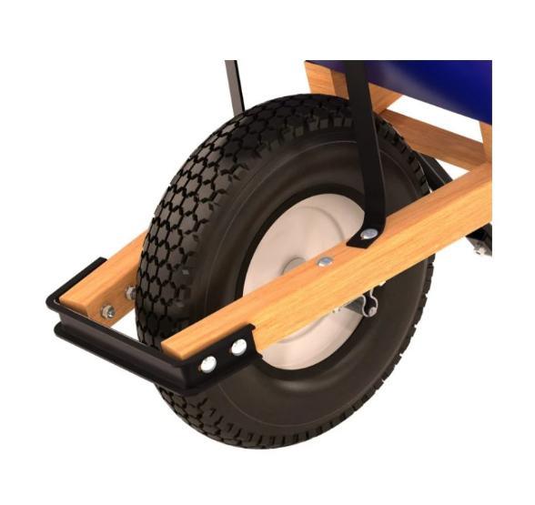 540mm Bahçe Sepeti Aletleri 150kg 6 Cu Ft Çelik Çerçeveli El Arabası 2