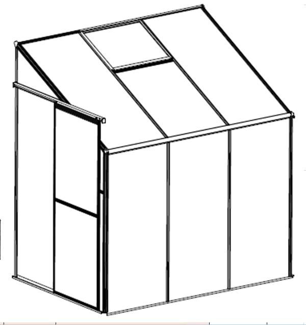 4ft Duvara Monte Sera Kolayca Monte Edilen Hobi Evi Sera 0