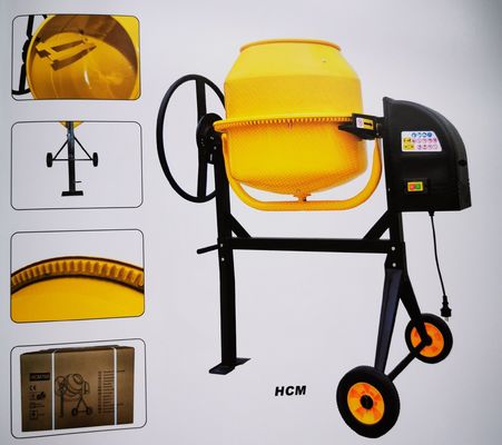 DIY Elektrikli Beton Mikseri Makinesi 140L Taşınabilir Beton Mikseri