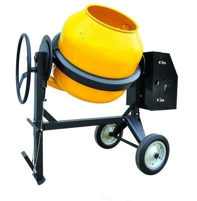 Orta Ölçekli Elektrikli Beton Mikseri Makinesi 6.5HP Sarı Yarı Kuru