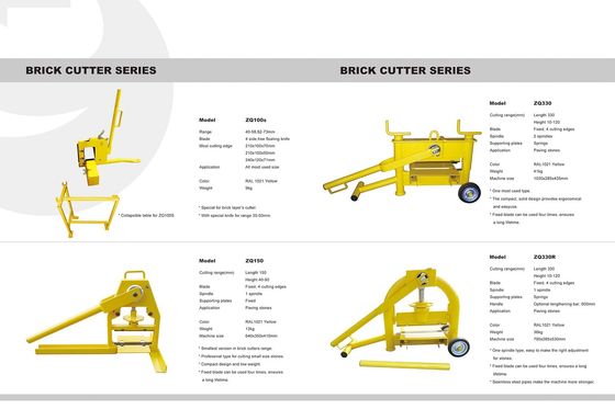 120mm Bahçe Tezgahları Yarı Otomatik Tuğla Kesme Makinesi