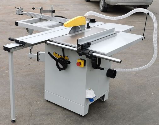 240V Elektrikli Masa Testere 250mm Otomatik Yağlama Hassas Kayar Masa Testere